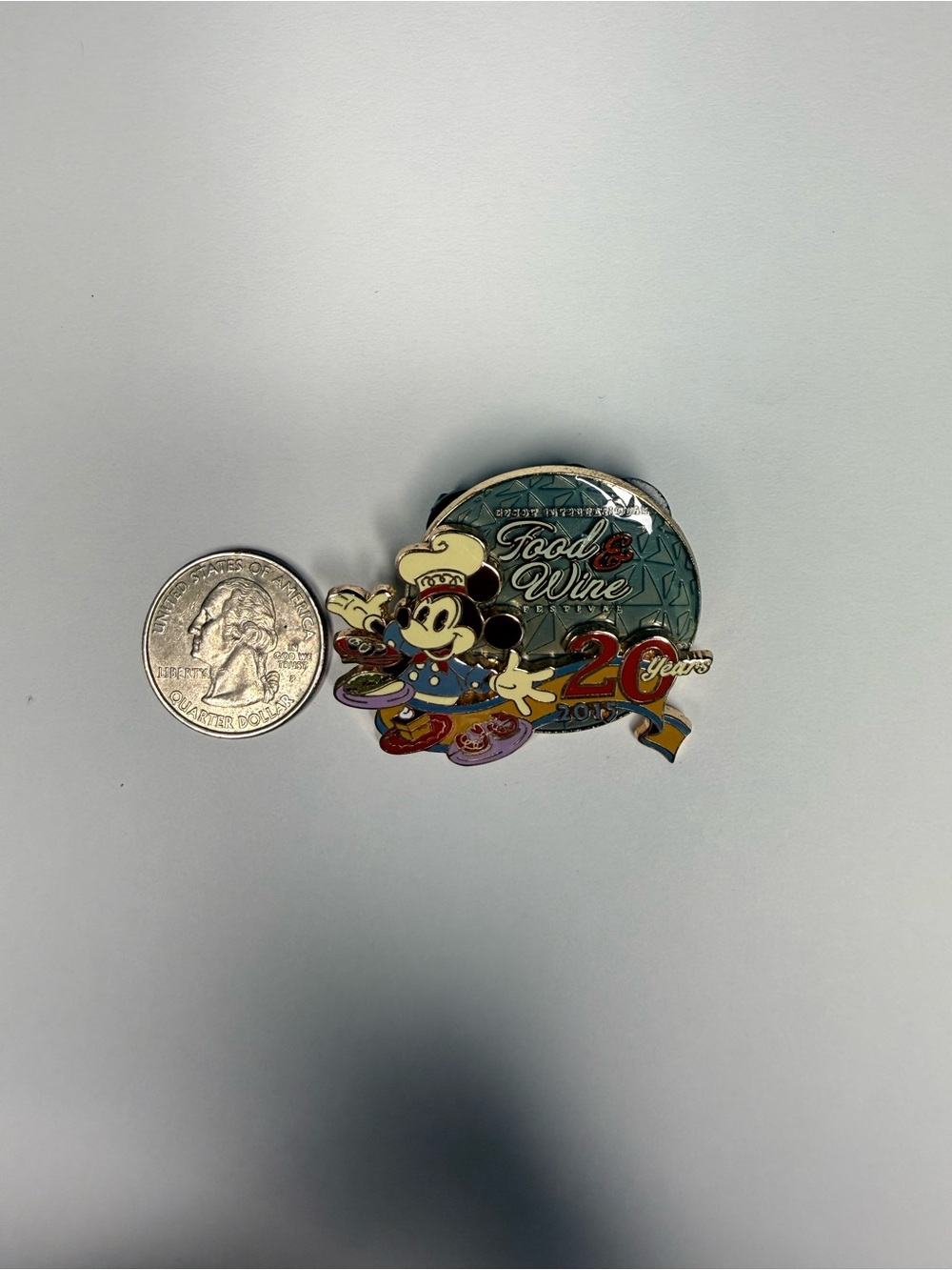 Disney Food & Wine 20th Anniversary Mickey Collector Pin - Multi